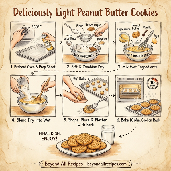 Deliciously Light Peanut Butter Cookies instructions