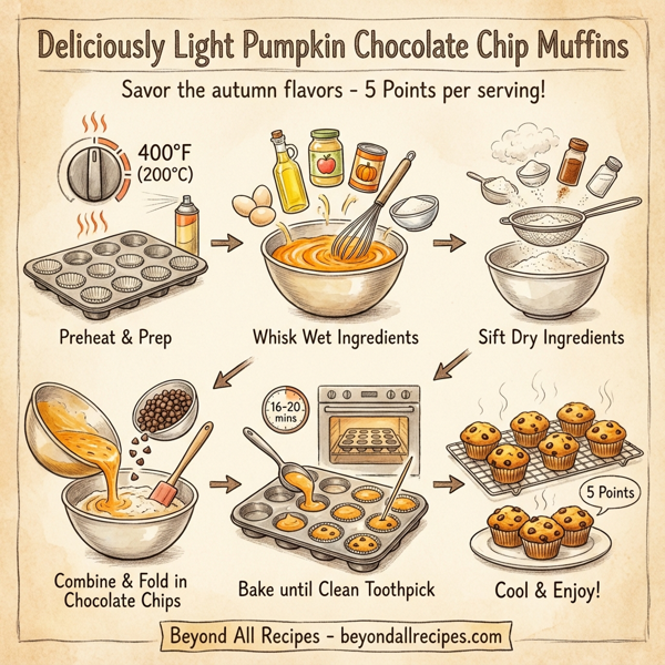 Deliciously Light Pumpkin Chocolate Chip Muffins instructions