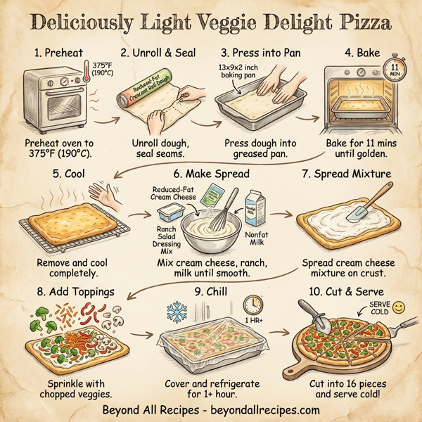 Deliciously Light Veggie Delight Pizza instructions