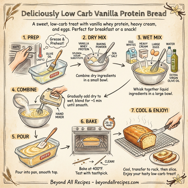 Deliciously Low Carb Vanilla Protein Bread instructions