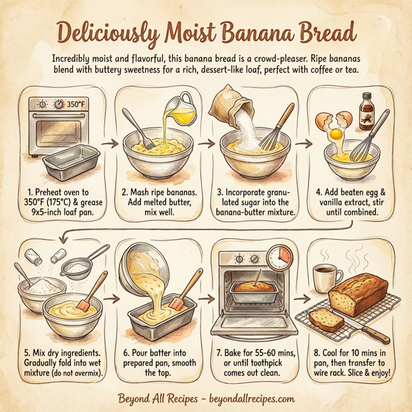 Deliciously Moist Banana Bread instructions