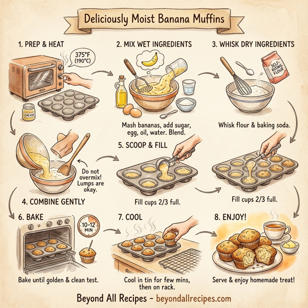 Deliciously Moist Banana Muffins instructions