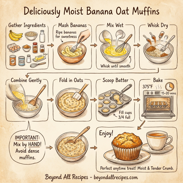 Deliciously Moist Banana Oat Muffins instructions