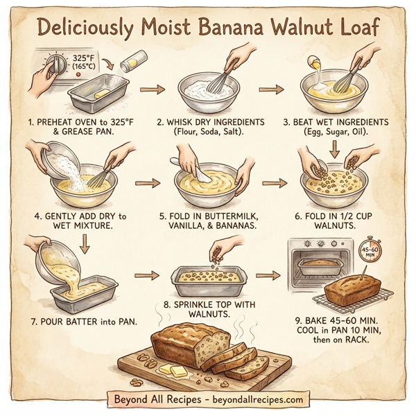 Deliciously Moist Banana Walnut Loaf instructions