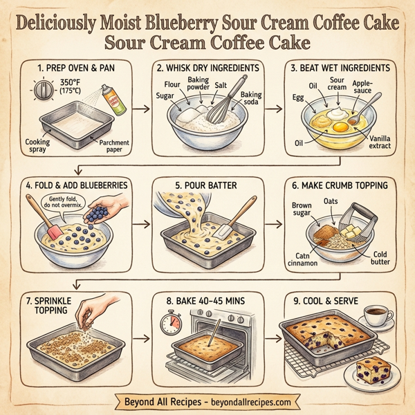 Deliciously Moist Blueberry Sour Cream Coffee Cake instructions