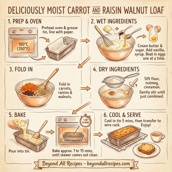 Deliciously Moist Carrot and Raisin Walnut Loaf instructions
