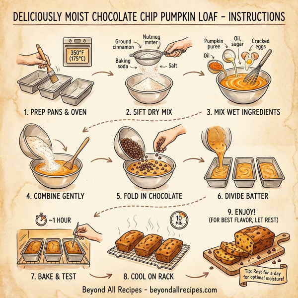 Deliciously Moist Chocolate Chip Pumpkin Loaf instructions