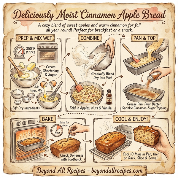 Deliciously Moist Cinnamon Apple Bread instructions