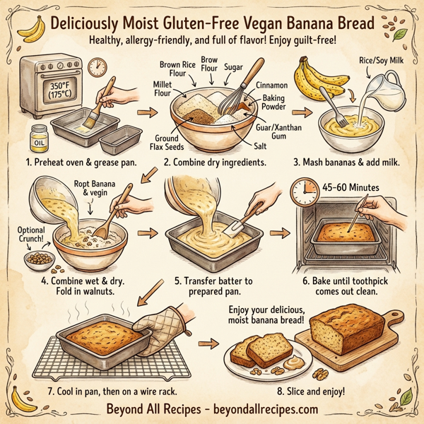 Deliciously Moist Gluten-Free Vegan Banana Bread instructions