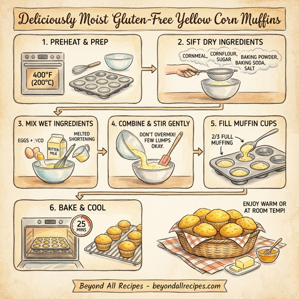 Deliciously Moist Gluten-Free Yellow Corn Muffins instructions