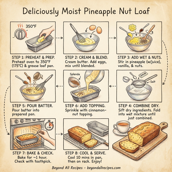 Deliciously Moist Pineapple Nut Loaf instructions
