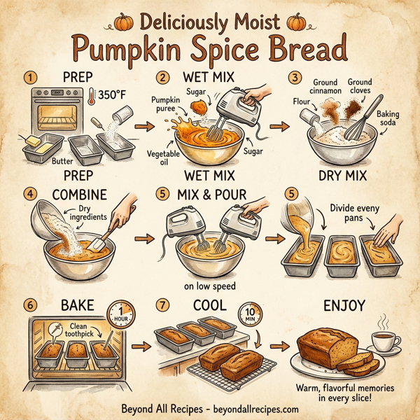 Deliciously Moist Pumpkin Spice Bread instructions