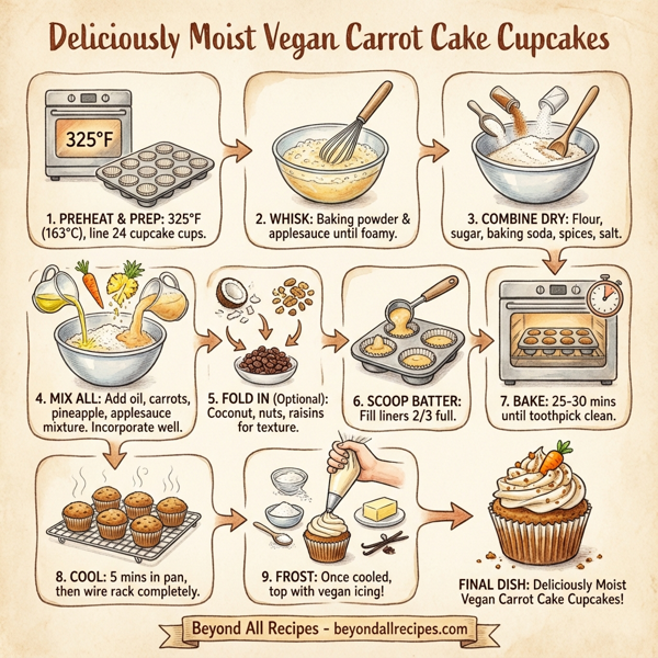 Deliciously Moist Vegan Carrot Cake Cupcakes instructions