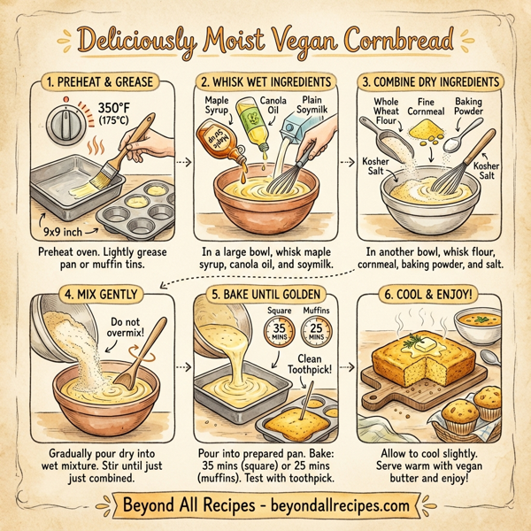 Deliciously Moist Vegan Cornbread instructions