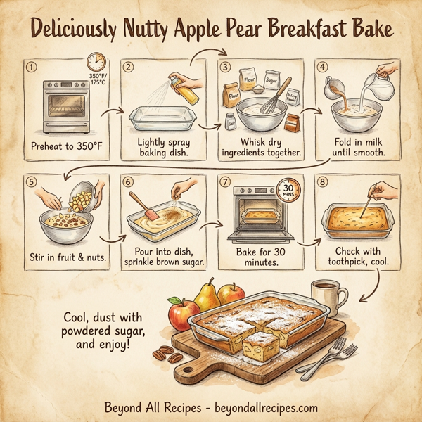 Deliciously Nutty Apple Pear Breakfast Bake instructions