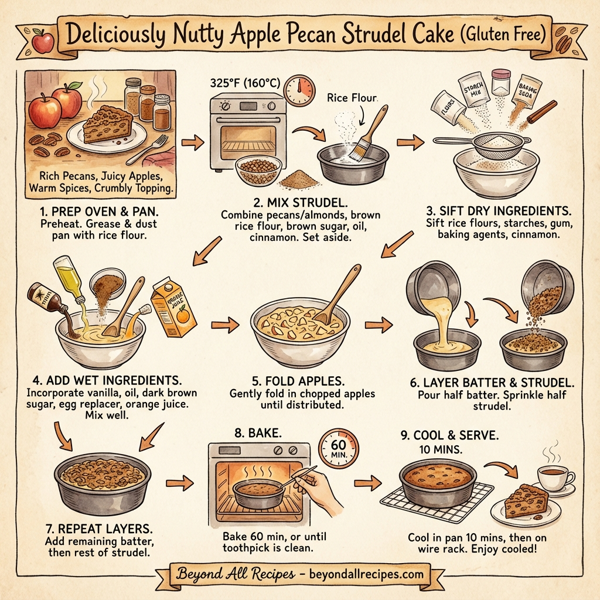 Deliciously Nutty Apple Pecan Strudel Cake (Gluten Free) instructions