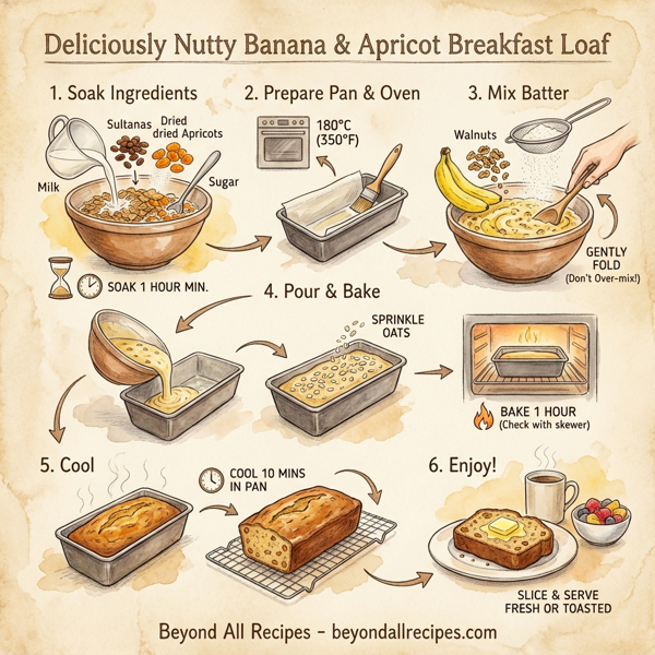 Deliciously Nutty Banana & Apricot Breakfast Loaf instructions