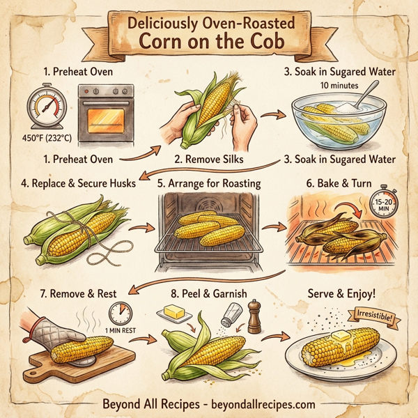 Deliciously Oven-Roasted Corn on the Cob instructions