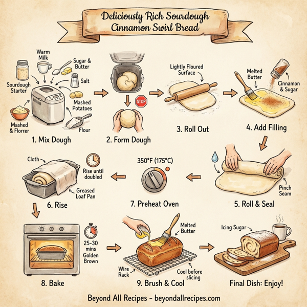 Deliciously Rich Sourdough Cinnamon Swirl Bread instructions
