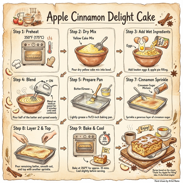 Deliciously Simple Apple Cinnamon Delight Cake instructions