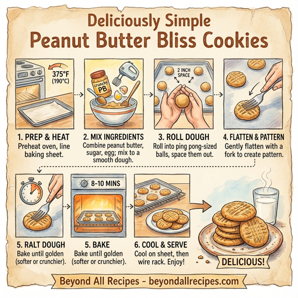 Deliciously Simple Peanut Butter Bliss Cookies instructions