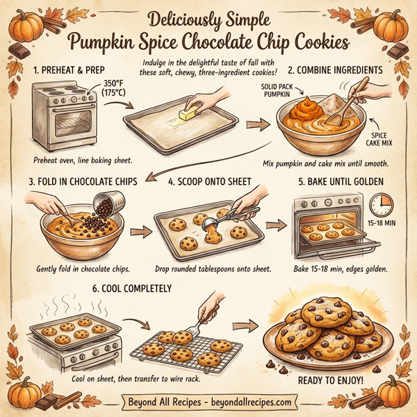 Deliciously Simple Pumpkin Spice Chocolate Chip Cookies instructions
