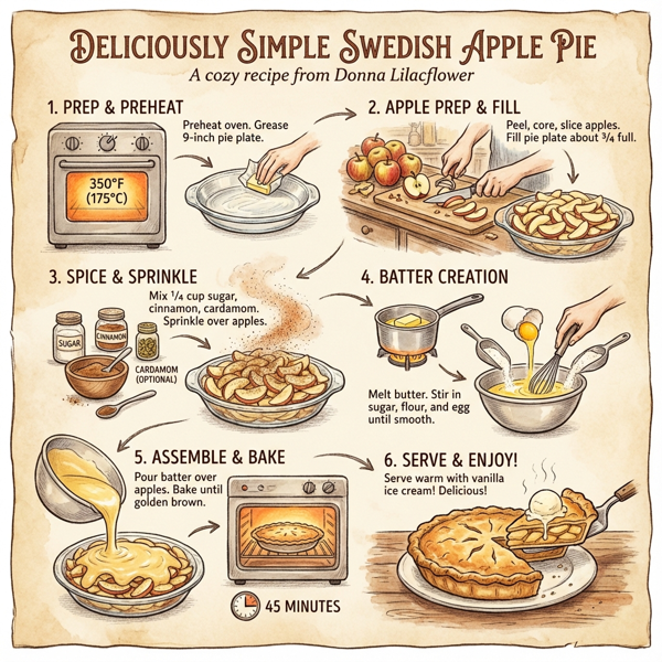 Deliciously Simple Swedish Apple Pie instructions
