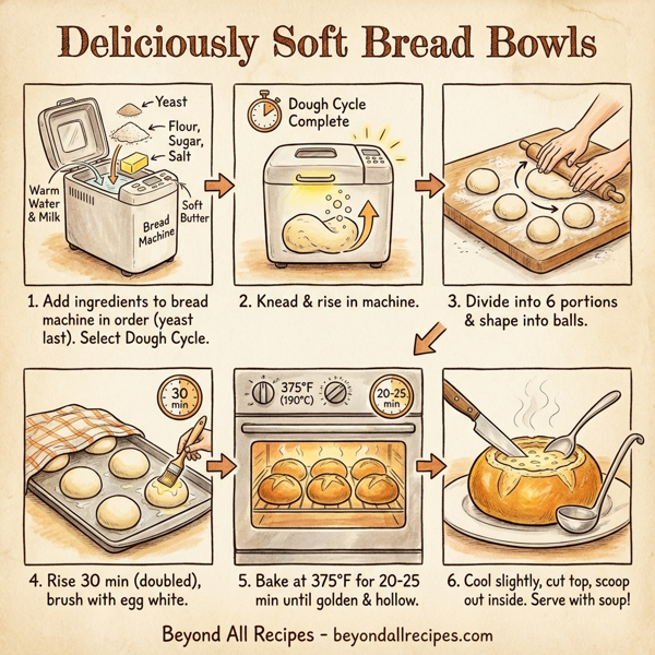 Deliciously Soft Bread Bowls instructions