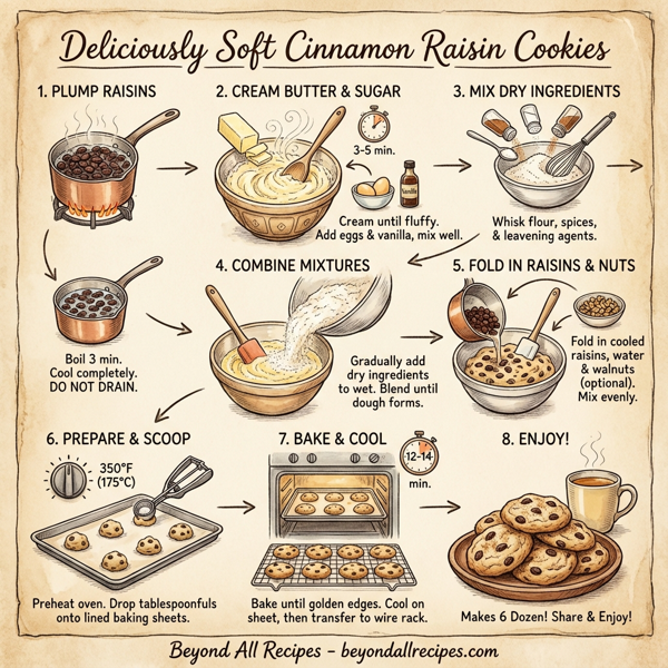 Deliciously Soft Cinnamon Raisin Cookies instructions