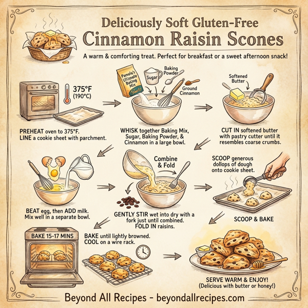 Deliciously Soft Gluten-Free Cinnamon Raisin Scones instructions