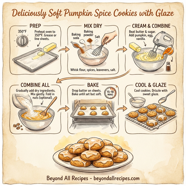 Deliciously Soft Pumpkin Spice Cookies with Glaze instructions