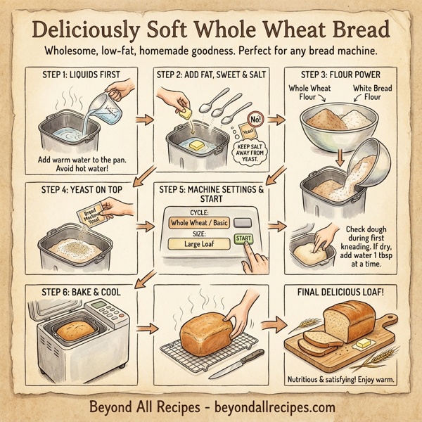 Deliciously Soft Whole Wheat Bread instructions