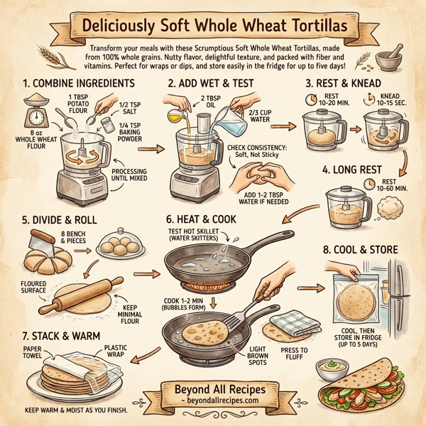 Deliciously Soft Whole Wheat Tortillas instructions