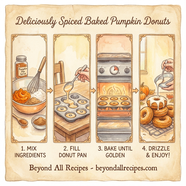 Deliciously Spiced Baked Pumpkin Donuts instructions