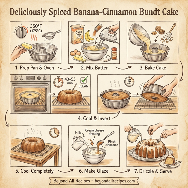 Deliciously Spiced Banana-Cinnamon Bundt Cake instructions
