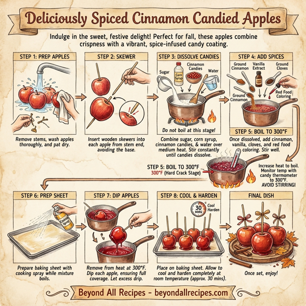 Deliciously Spiced Cinnamon Candied Apples instructions