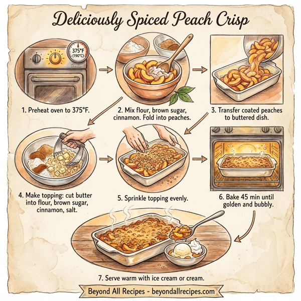 Deliciously Spiced Peach Crisp instructions