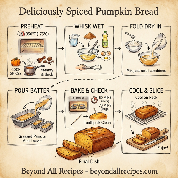Deliciously Spiced Pumpkin Bread instructions