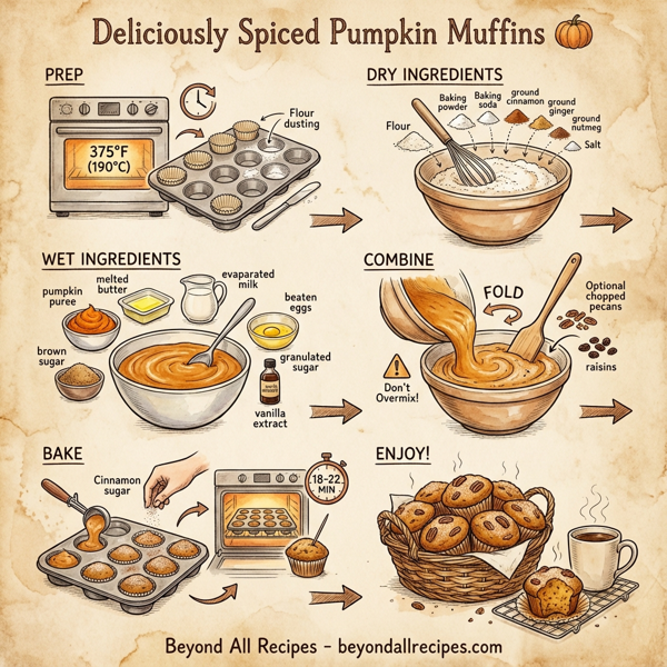 Deliciously Spiced Pumpkin Muffins instructions