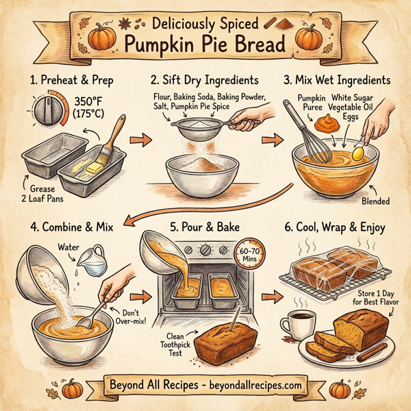 Deliciously Spiced Pumpkin Pie Bread instructions