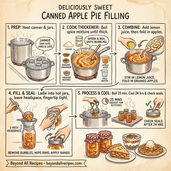 Deliciously Sweet Canned Apple Pie Filling instructions