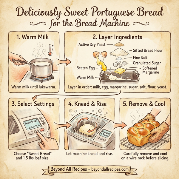 Deliciously Sweet Portuguese Bread for the Bread Machine instructions