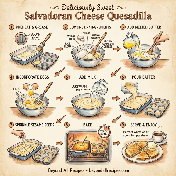 Deliciously Sweet Salvadoran Cheese Quesadilla instructions