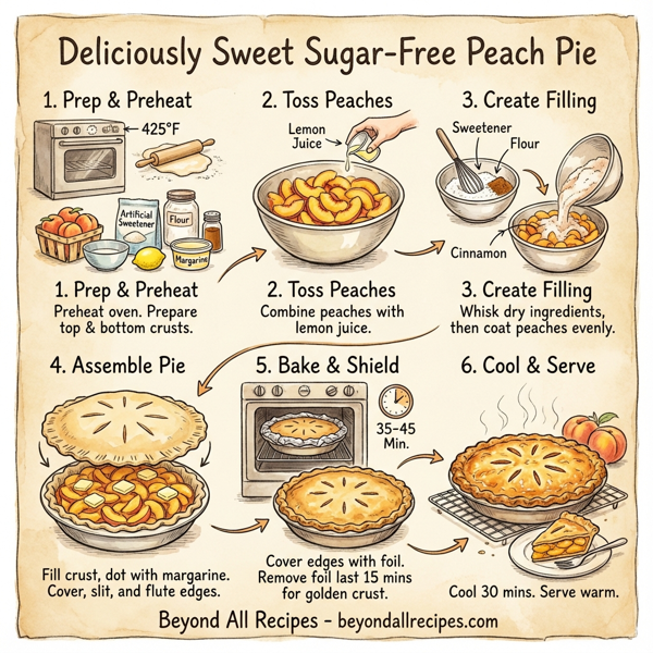 Deliciously Sweet Sugar-Free Peach Pie instructions
