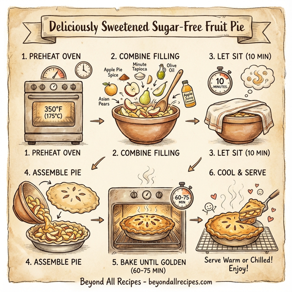 Deliciously Sweetened Sugar-Free Fruit Pie instructions