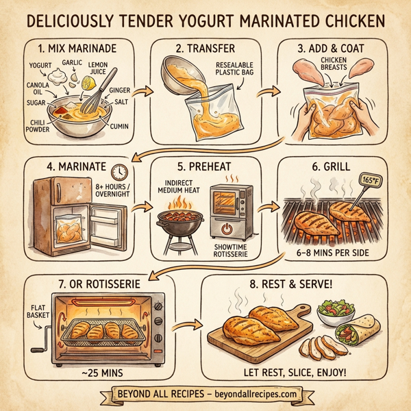 Deliciously Tender Yogurt Marinated Chicken instructions