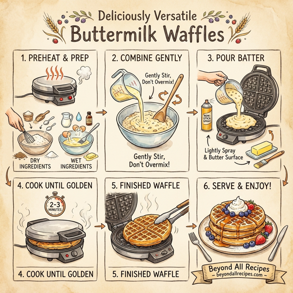 Deliciously Versatile Buttermilk Waffles instructions