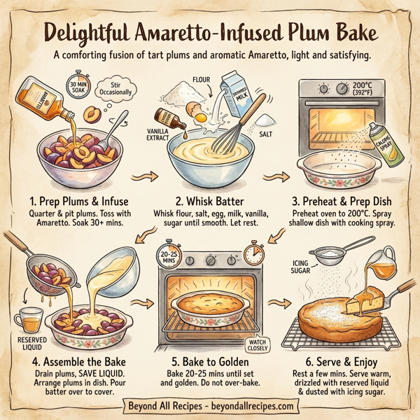Delightful Amaretto-Infused Plum Bake instructions