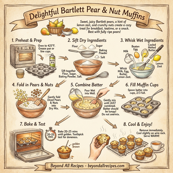 Delightful Bartlett Pear and Nut Muffins instructions