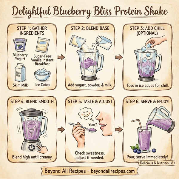 Delightful Blueberry Bliss Protein Shake instructions